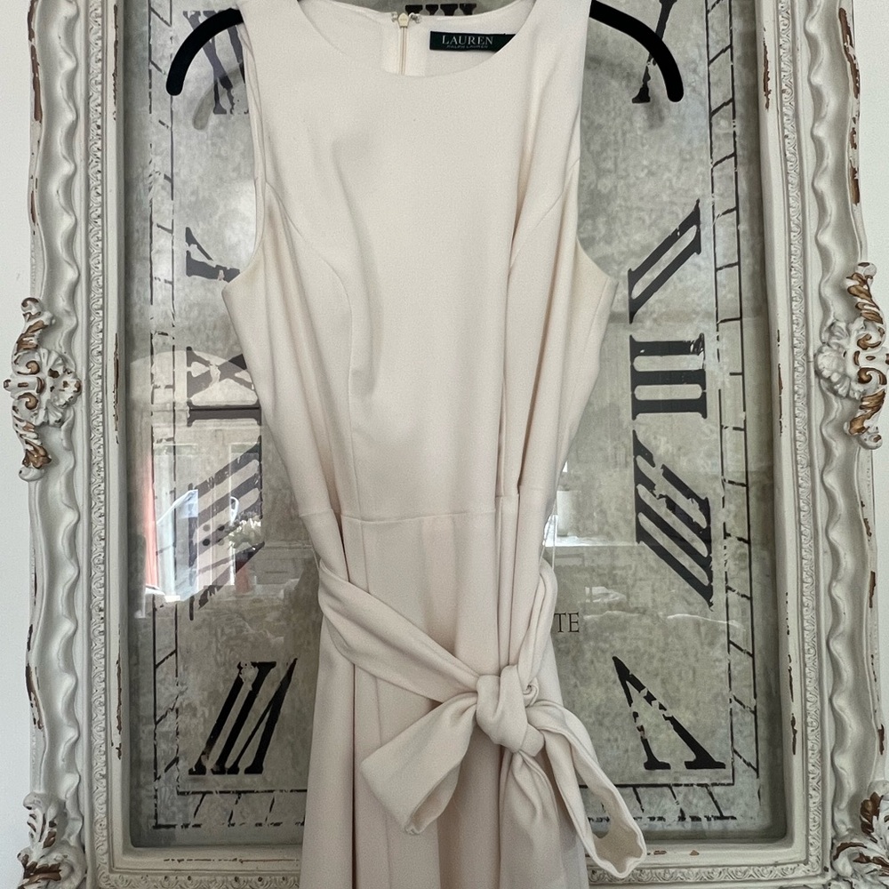 SOLD!! Ralph Lauren Cream Midi Dress